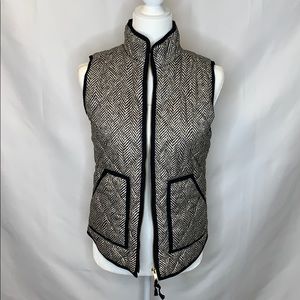 J. Crew Quilted Printed Puffer Vest XS